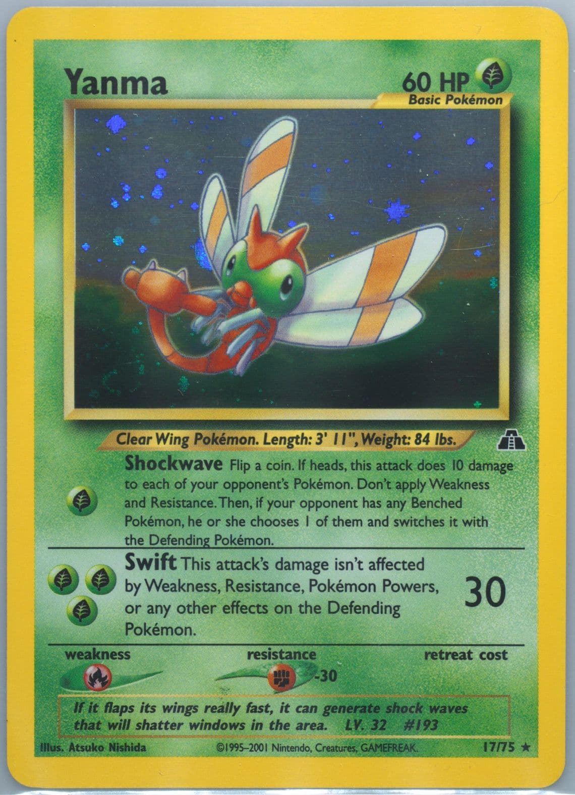 Yanma-Holo (17) 2001 Pokemon Neo Discovery