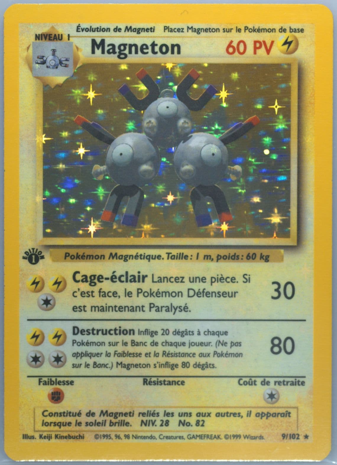 Magneton-Holo 1st Edition (9) 1999 Pokemon French