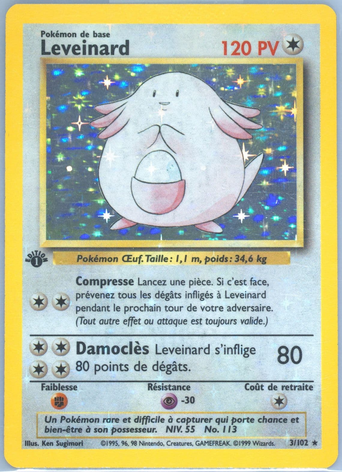 Leveinard-Holo 1st Edition (3) 1999 Pokemon French