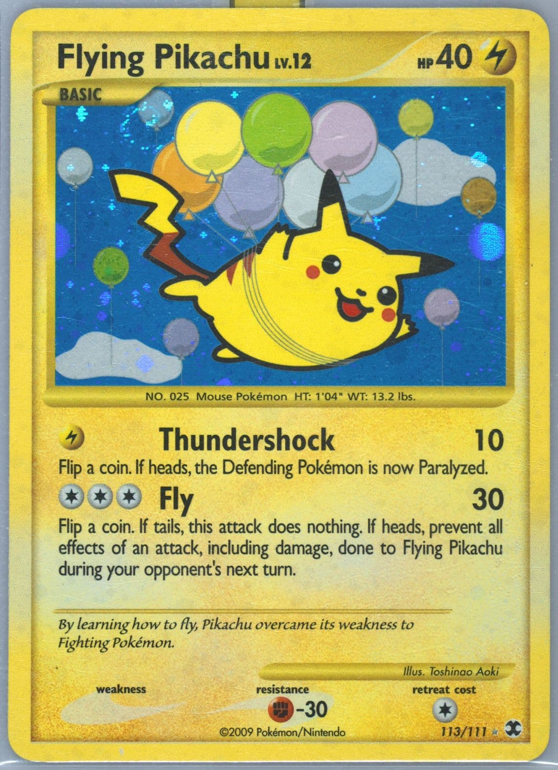 Flying Pikachu-Holo (113) 2009 Pokemon Platinum Rising Rivals