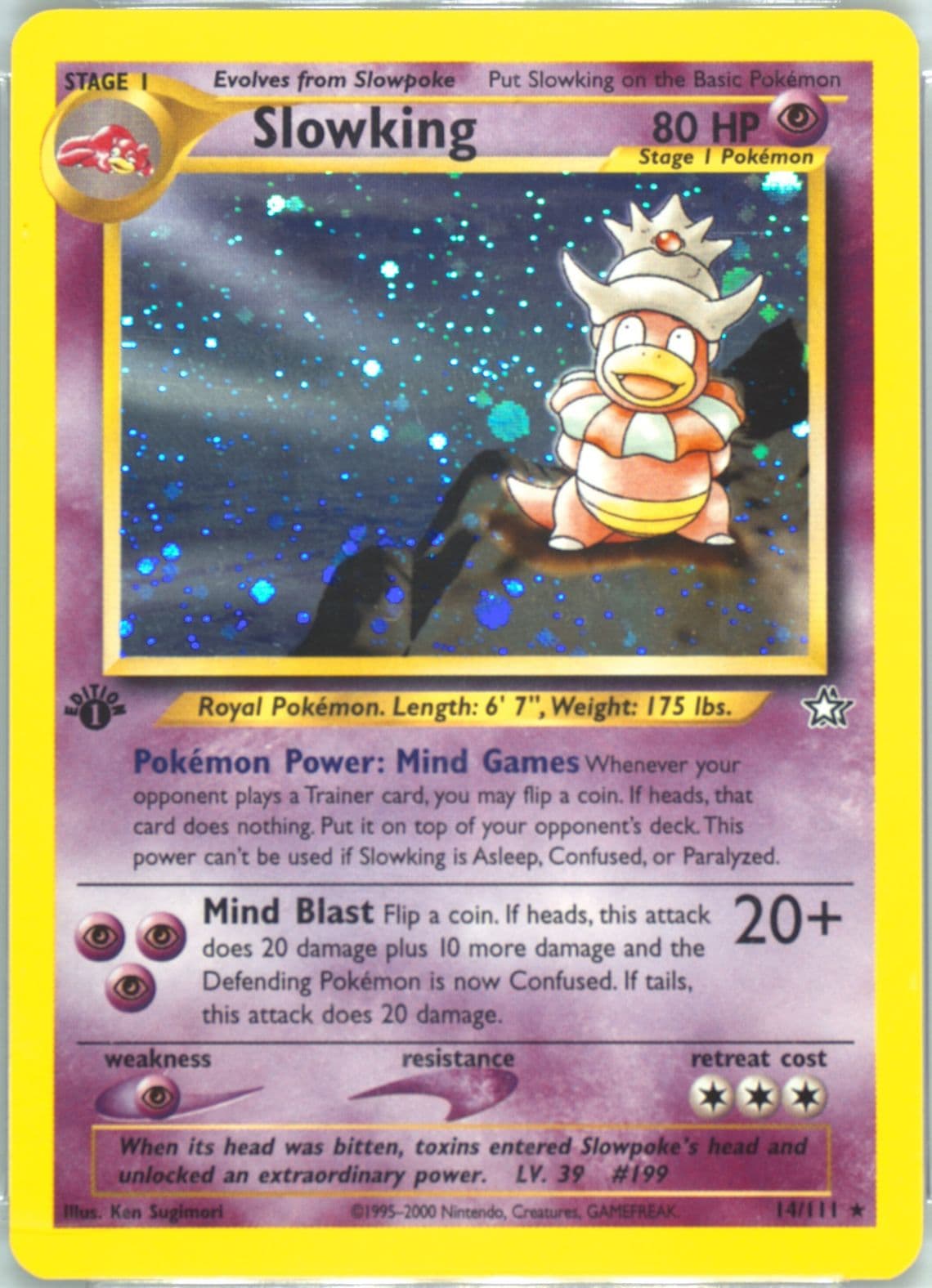 Slowking-Holo (14) 2000 Pokemon Neo Genesis 1st Edition