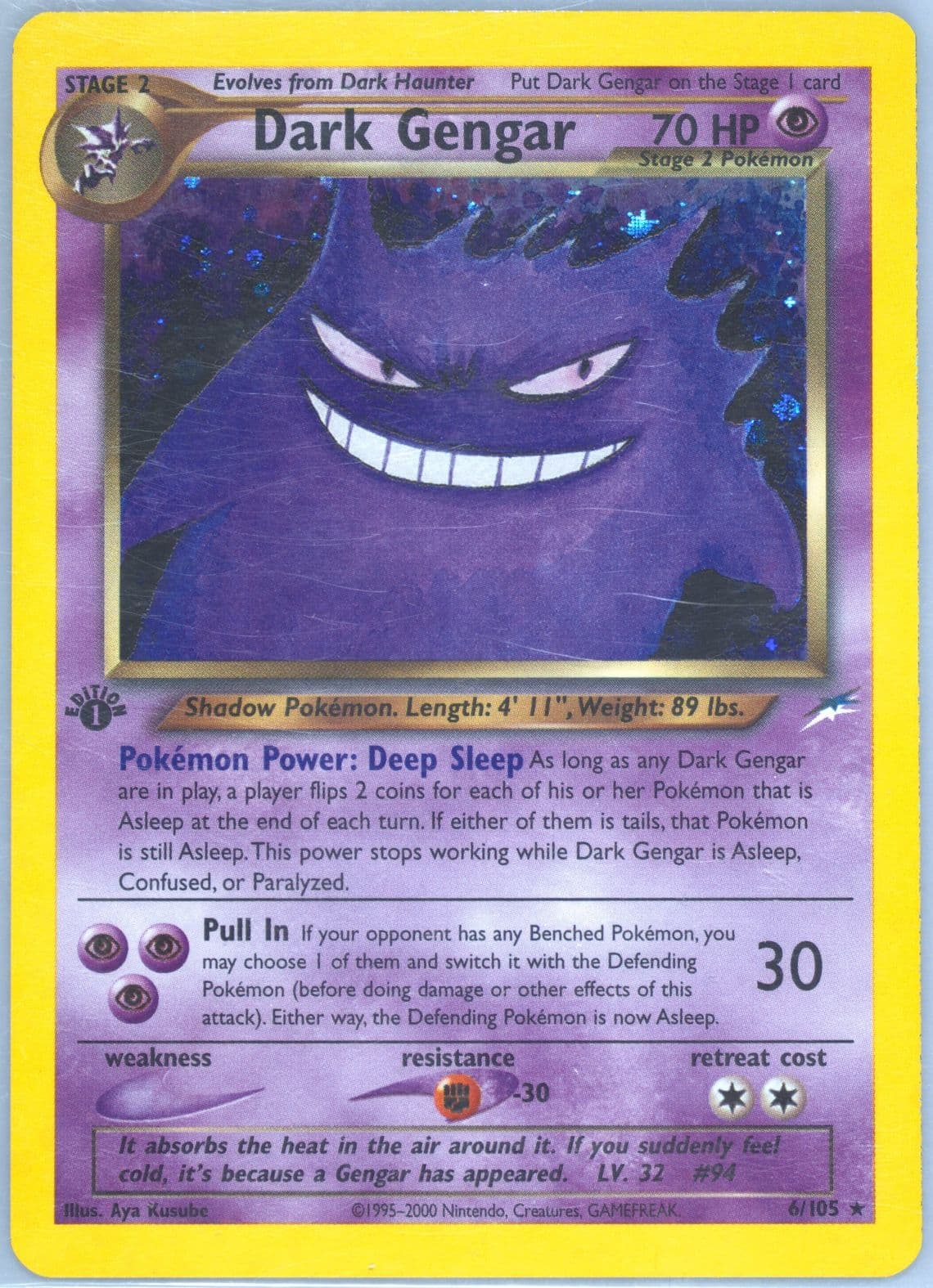 Dark Gengar-Holo 1st Edition (6) 2002 Pokemon Neo Destiny