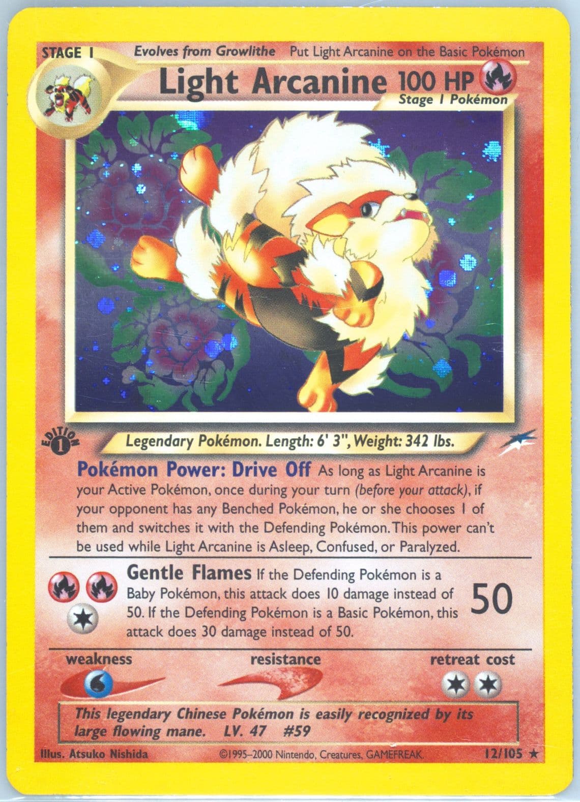 Light Arcanine-Holo 1st Edition (12) 2002 Pokemon Neo Destiny