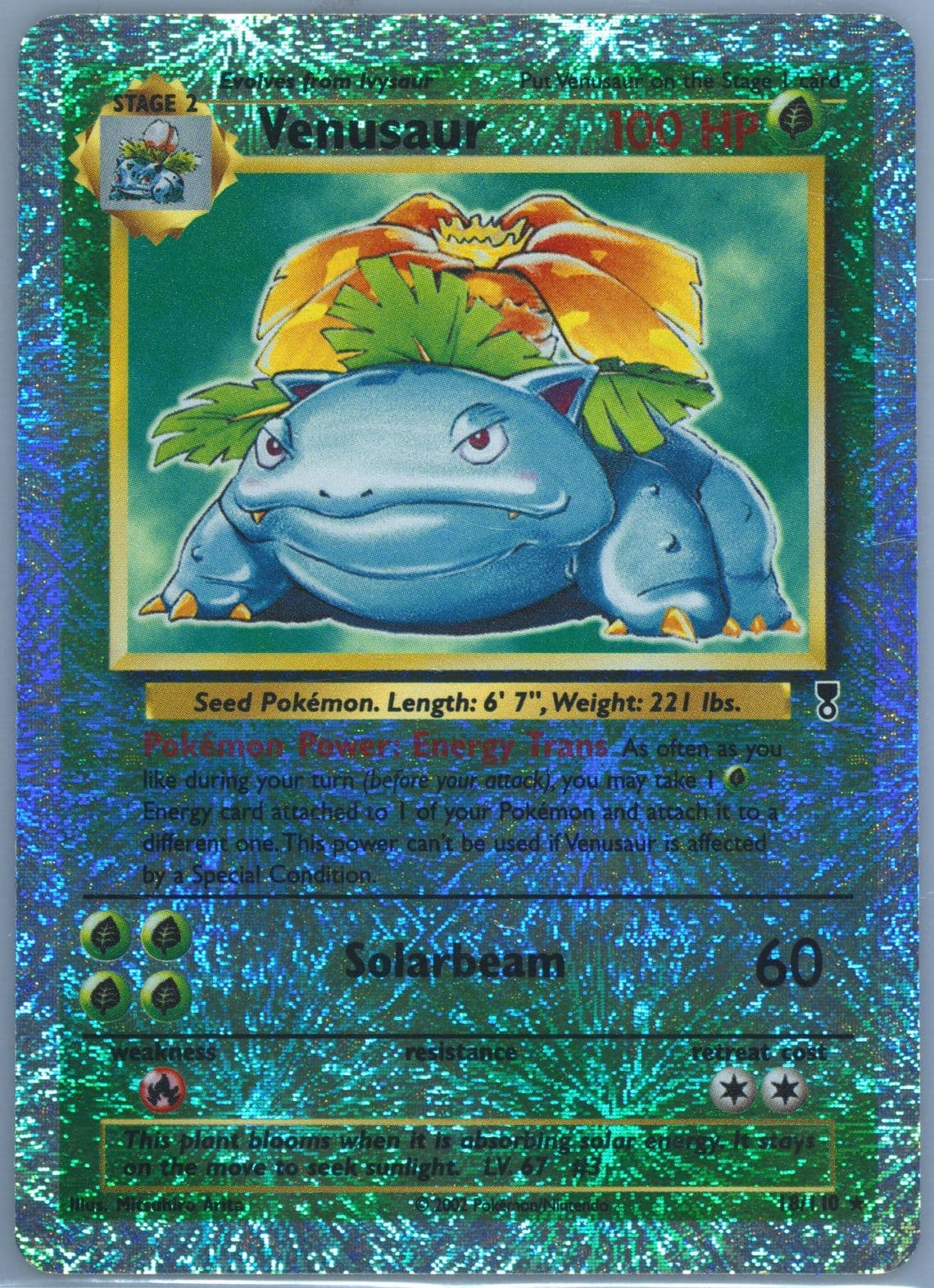 Venusaur-Reverse Foil (18) 2002 Pokemon Legendary Collection