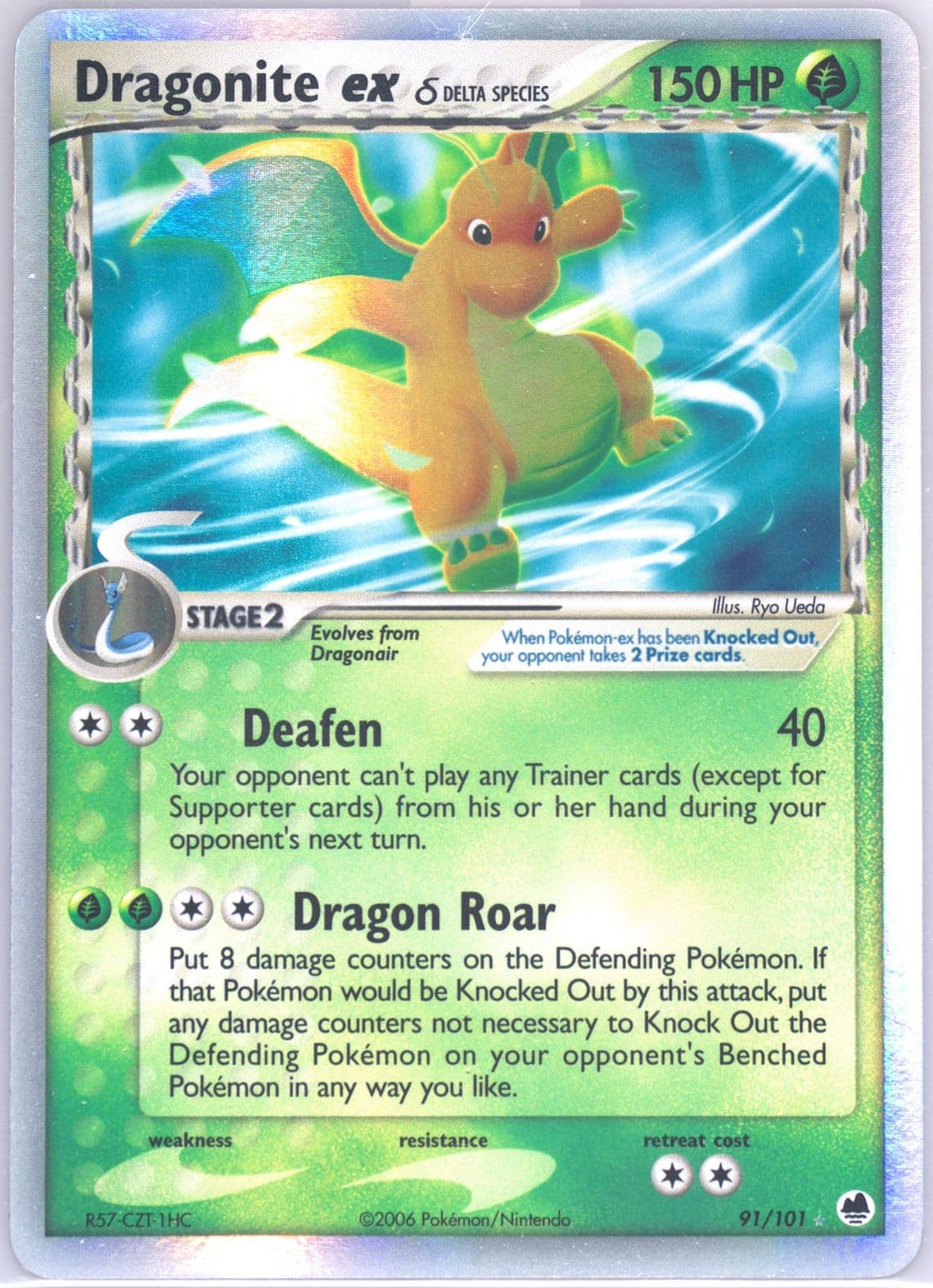 Dragonite EX-Holo (91) 2006 Pokemon EX Dragon Frontiers