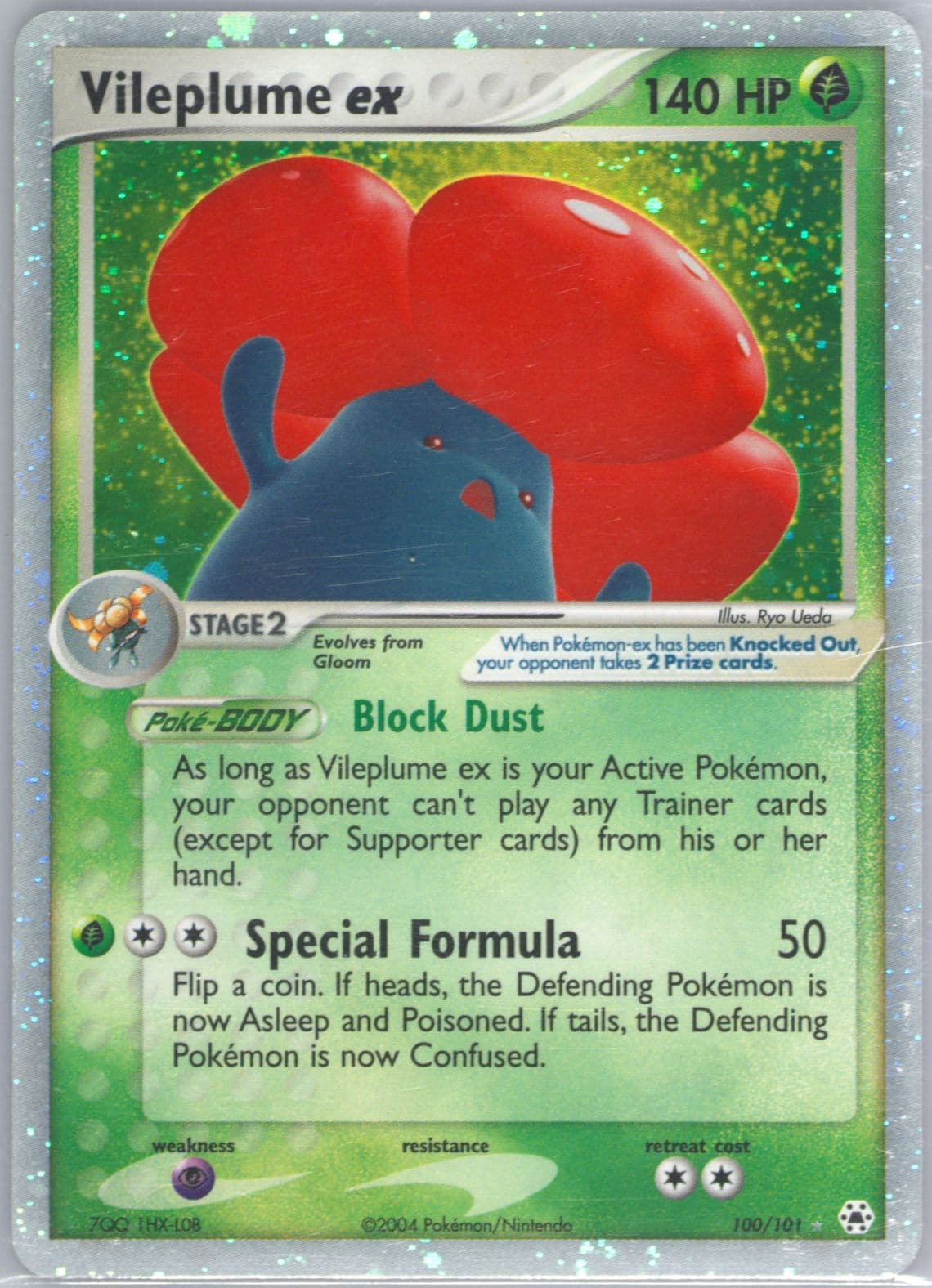 Vileplume EX-Holo (100) 2004 Pokemon EX Hidden Legends
