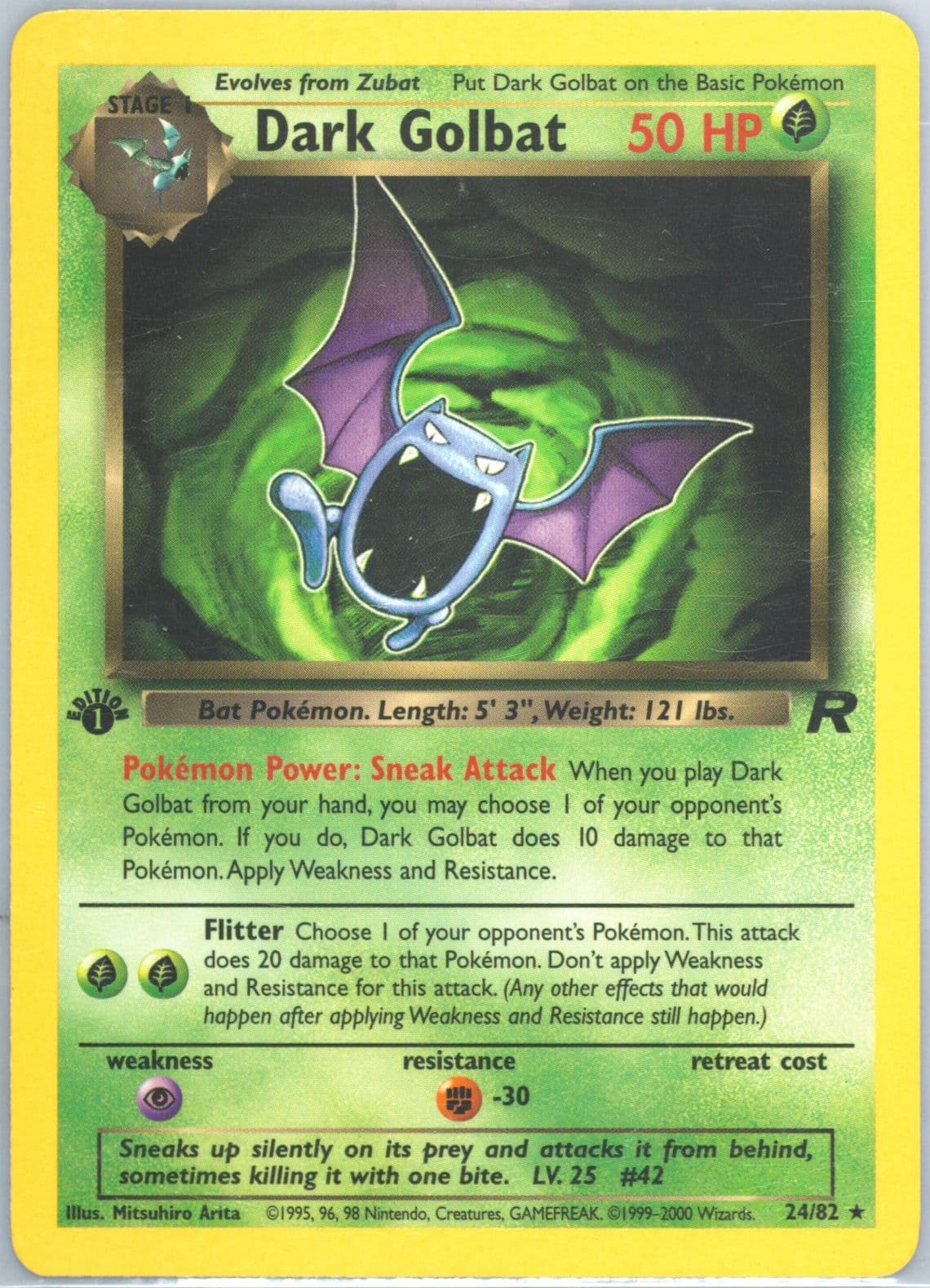 Dark Golbat 1st Edition (24) 2000 Pokemon Rocket