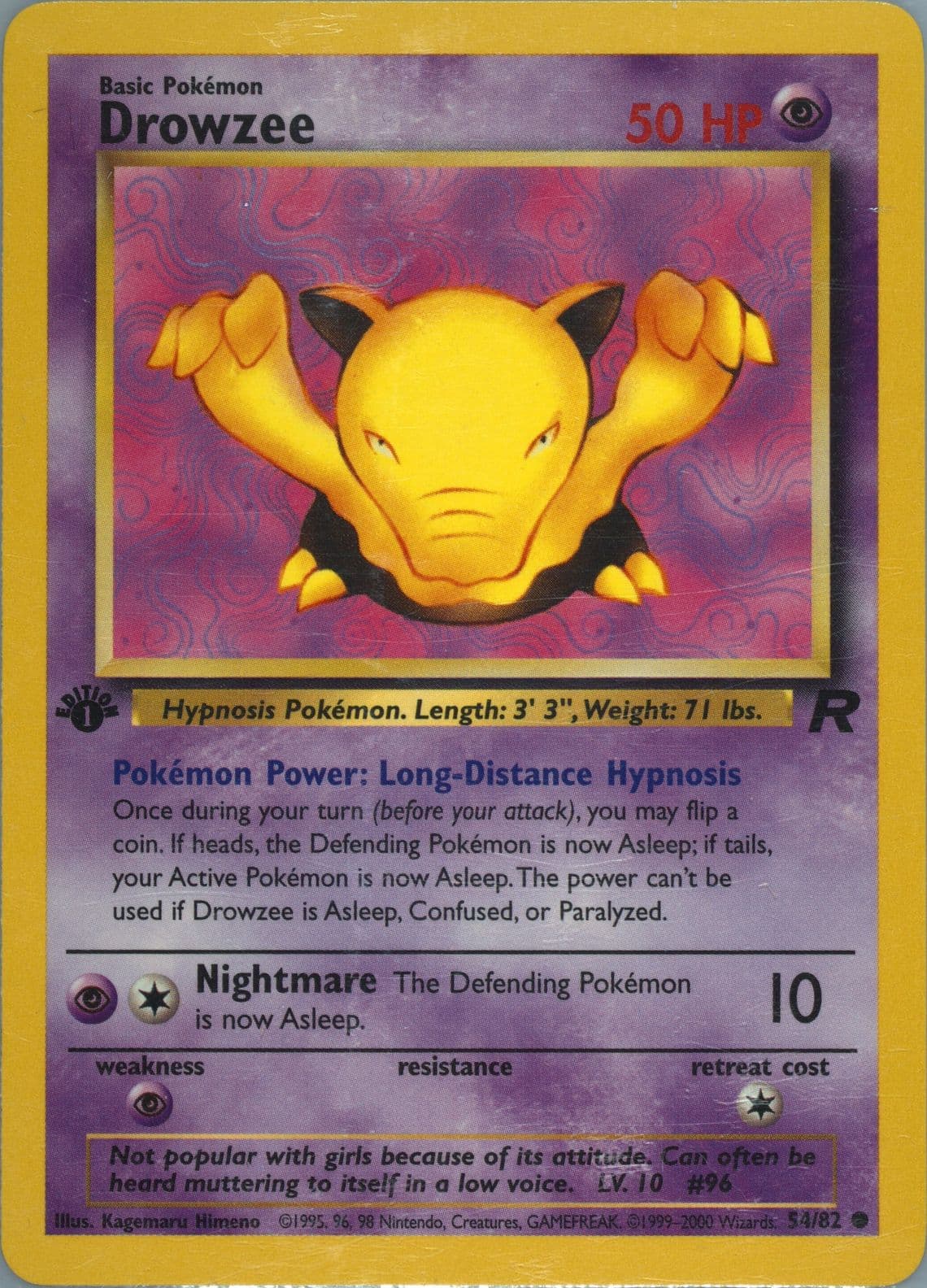 Drowzee 1st Edition (54) 2000 Pokemon Rocket