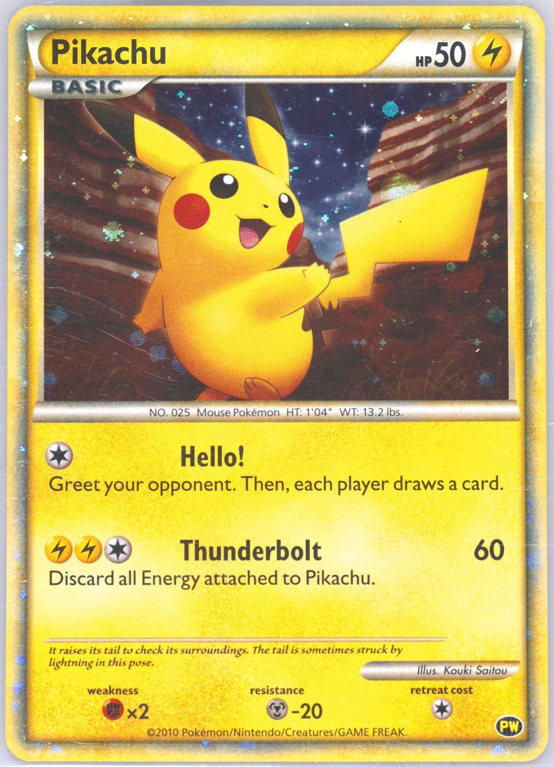 Pikachu-Holo Do Not Use 2010 Pokemon World Collection