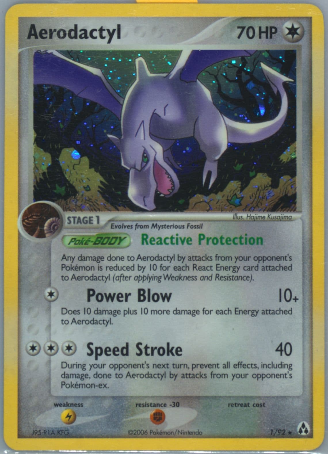Aerodactyl-Holo (1) 2006 Pokemon EX Legend Maker