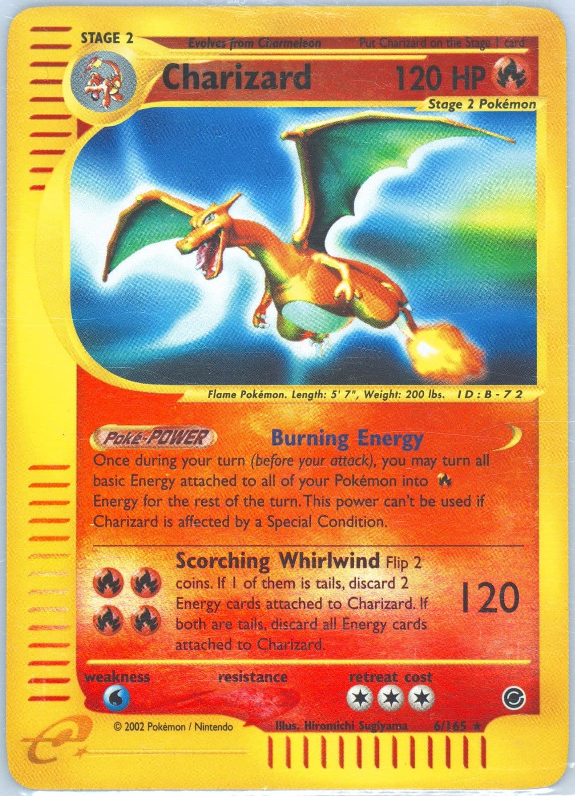Charizard-Reverse Foil (6) 2002 Pokemon Expedition