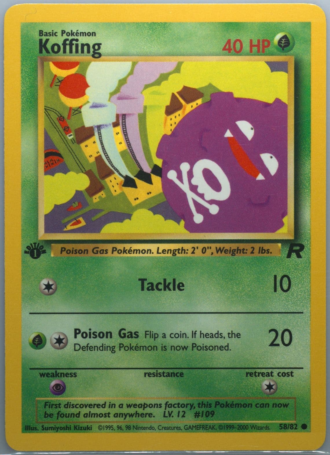 Koffing 1st Edition (58) 2000 Pokemon Rocket