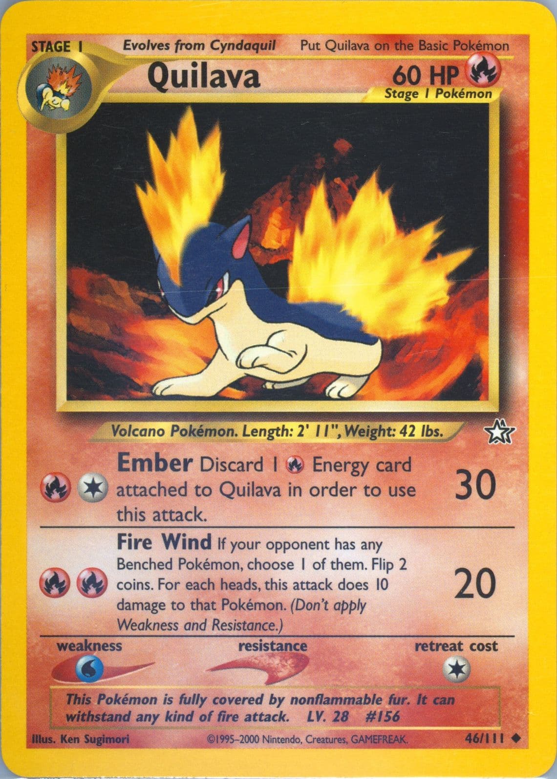 Quilava (46) 2000 Pokemon Neo Genesis