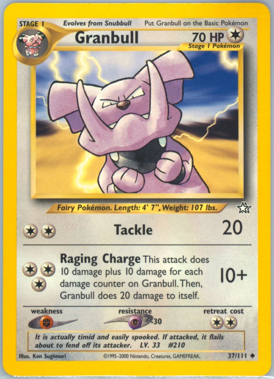 Granbull (37) 2000 Pokemon Neo Genesis