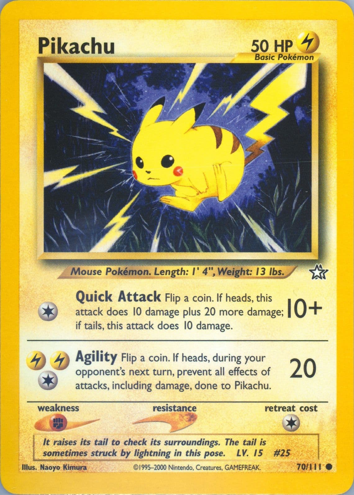 Pikachu (70) 2000 Pokemon Neo Genesis