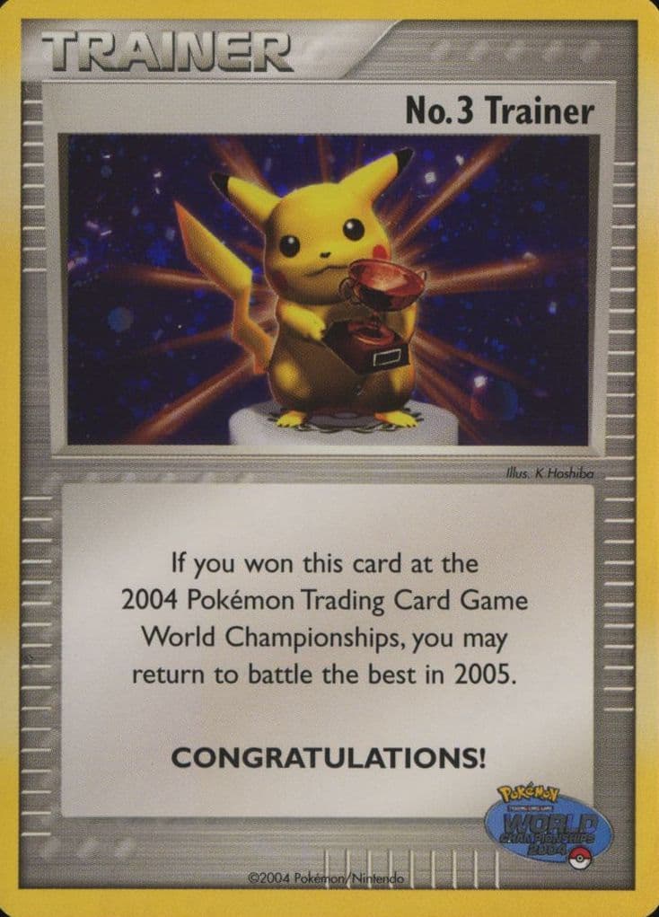 No. 3 Trainer 2004 Pokemon World Championships Promo
