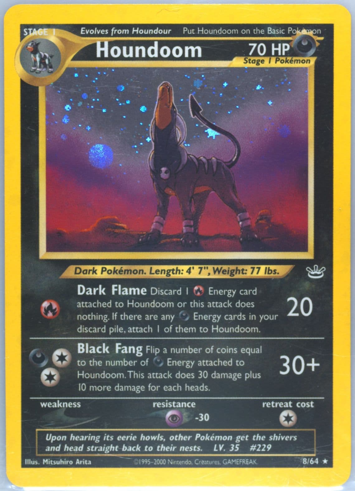 Houndoom-Holo (8) 2001 Pokemon Neo Revelation