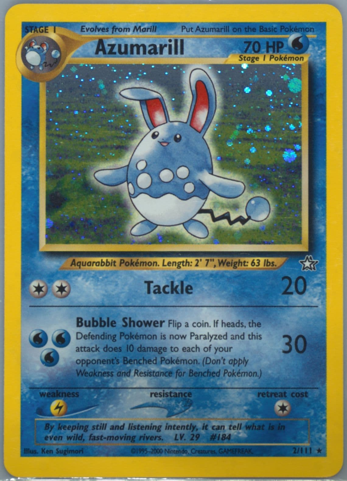 Azumarill-Holo (2) 2000 Pokemon Neo Genesis