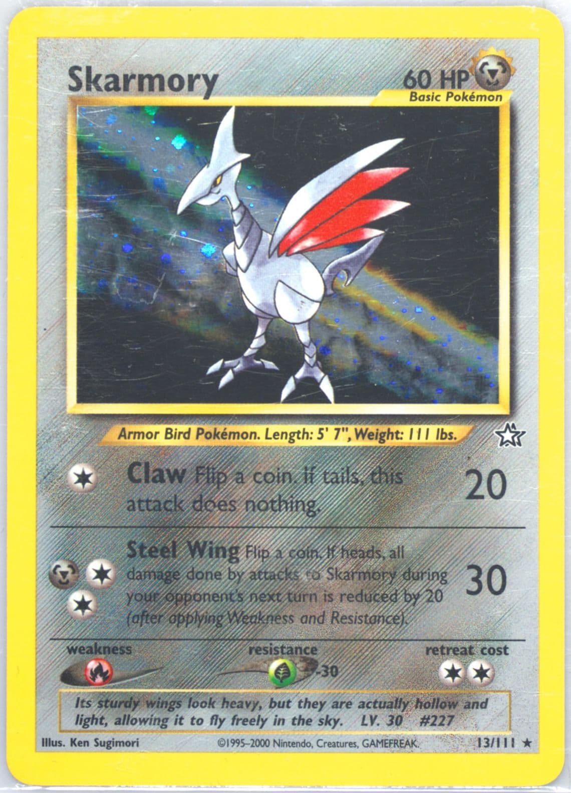 Skarmory-Holo (13) 2000 Pokemon Neo Genesis