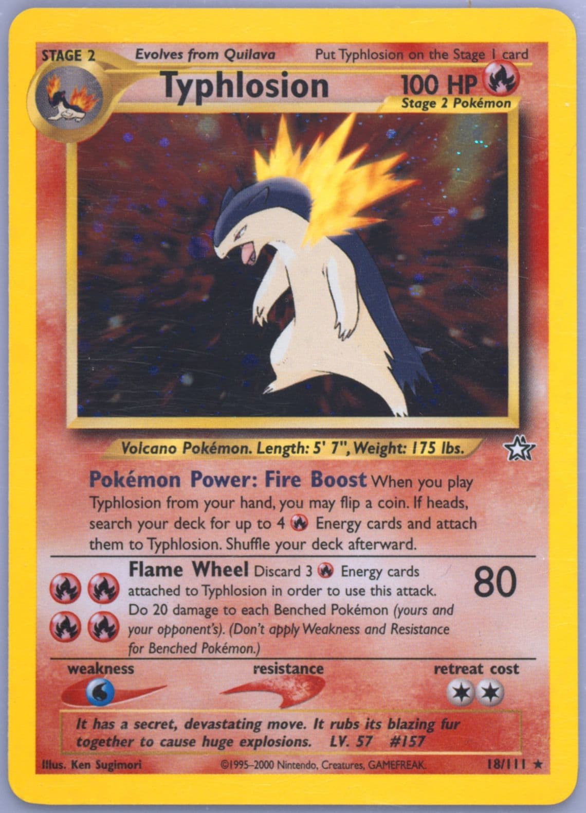 Typhlosion-Holo (18) 2000 Pokemon Neo Genesis