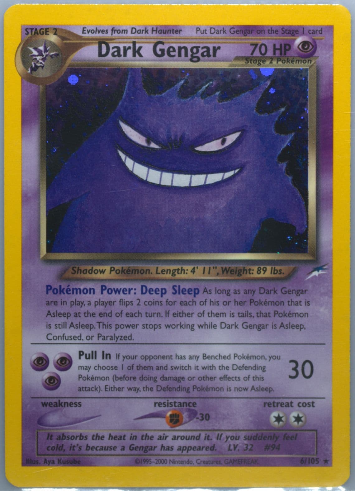 Dark Gengar-Holo (6) 2002 Pokemon Neo Destiny