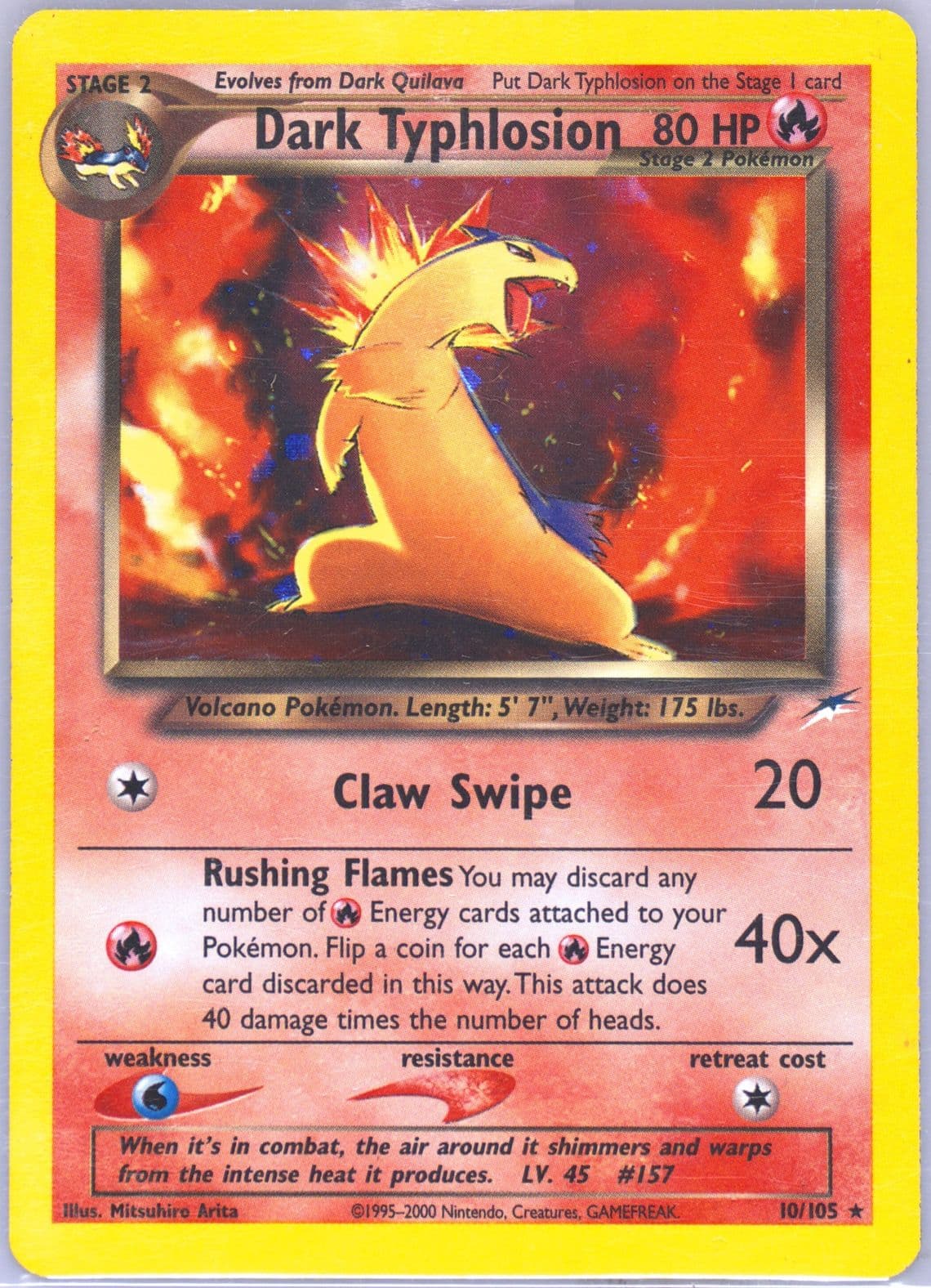 Dark Typhlosion-Holo (10) 2002 Pokemon Neo Destiny