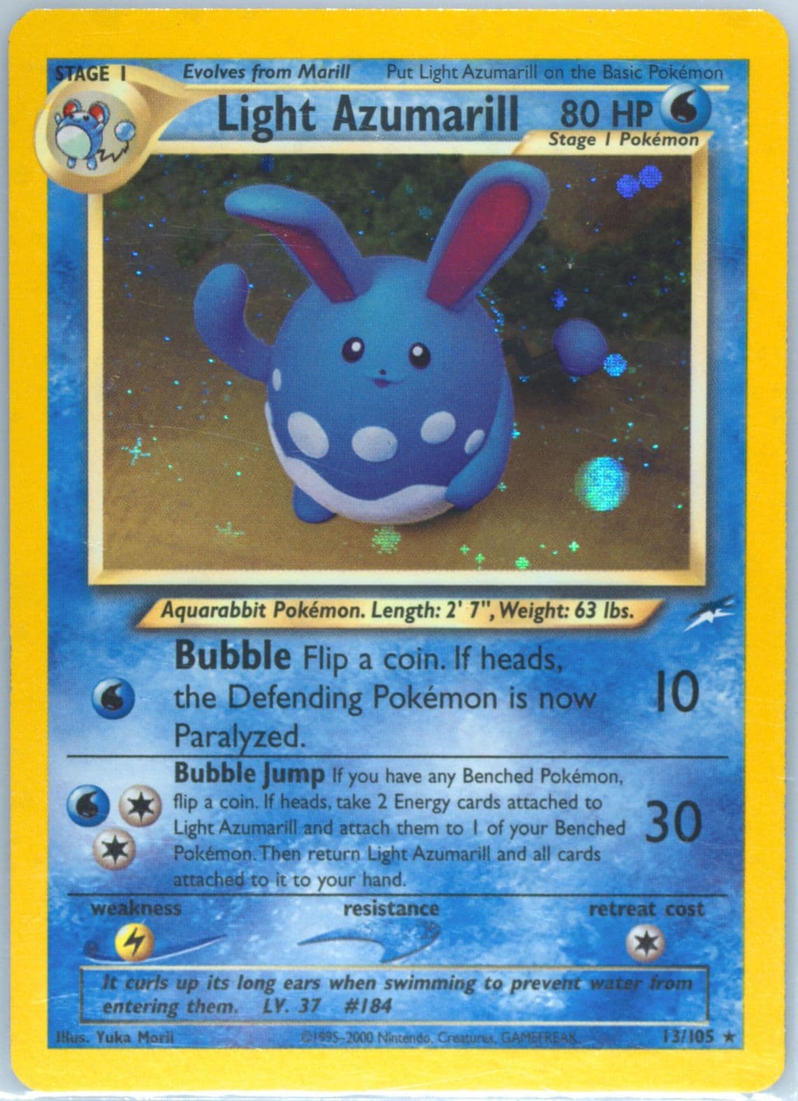 Light Azumarill-Holo (13) 2002 Pokemon Neo Destiny