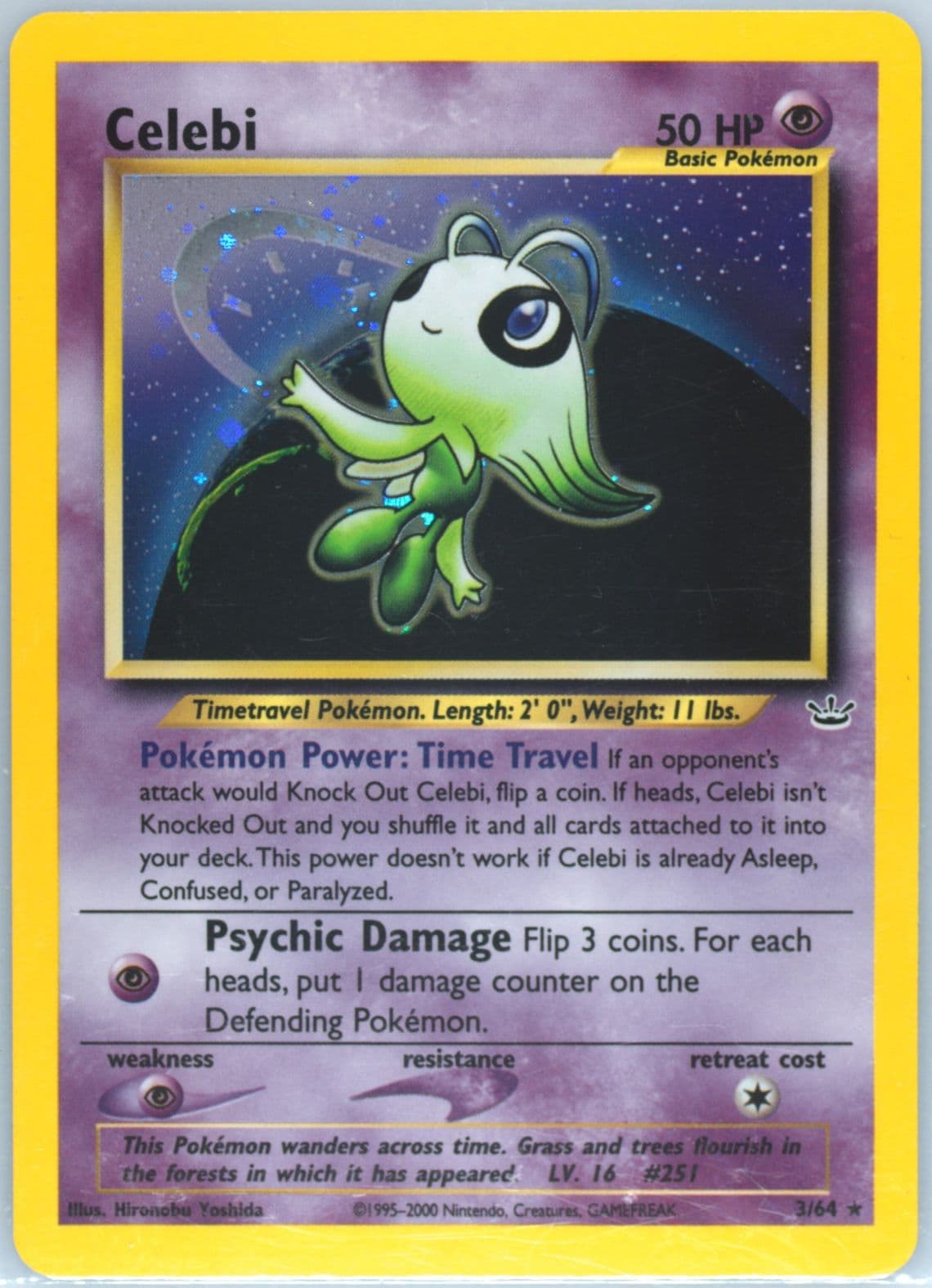 Celebi-Holo (3) 2001 Pokemon Neo Revelation