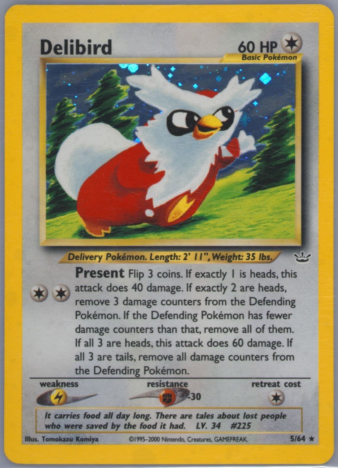 Delibird-Holo (5) 2001 Pokemon Neo Revelation