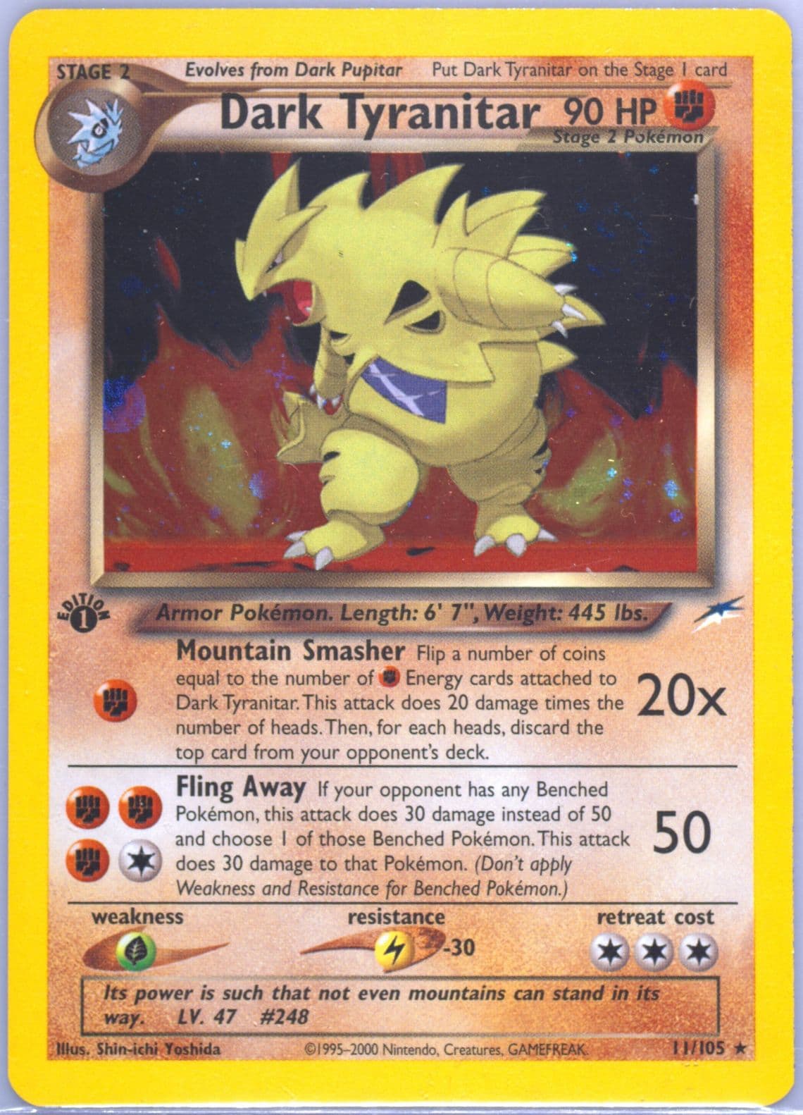 Dark Tyranitar-Holo 1st Edition (11) 2002 Pokemon Neo Destiny