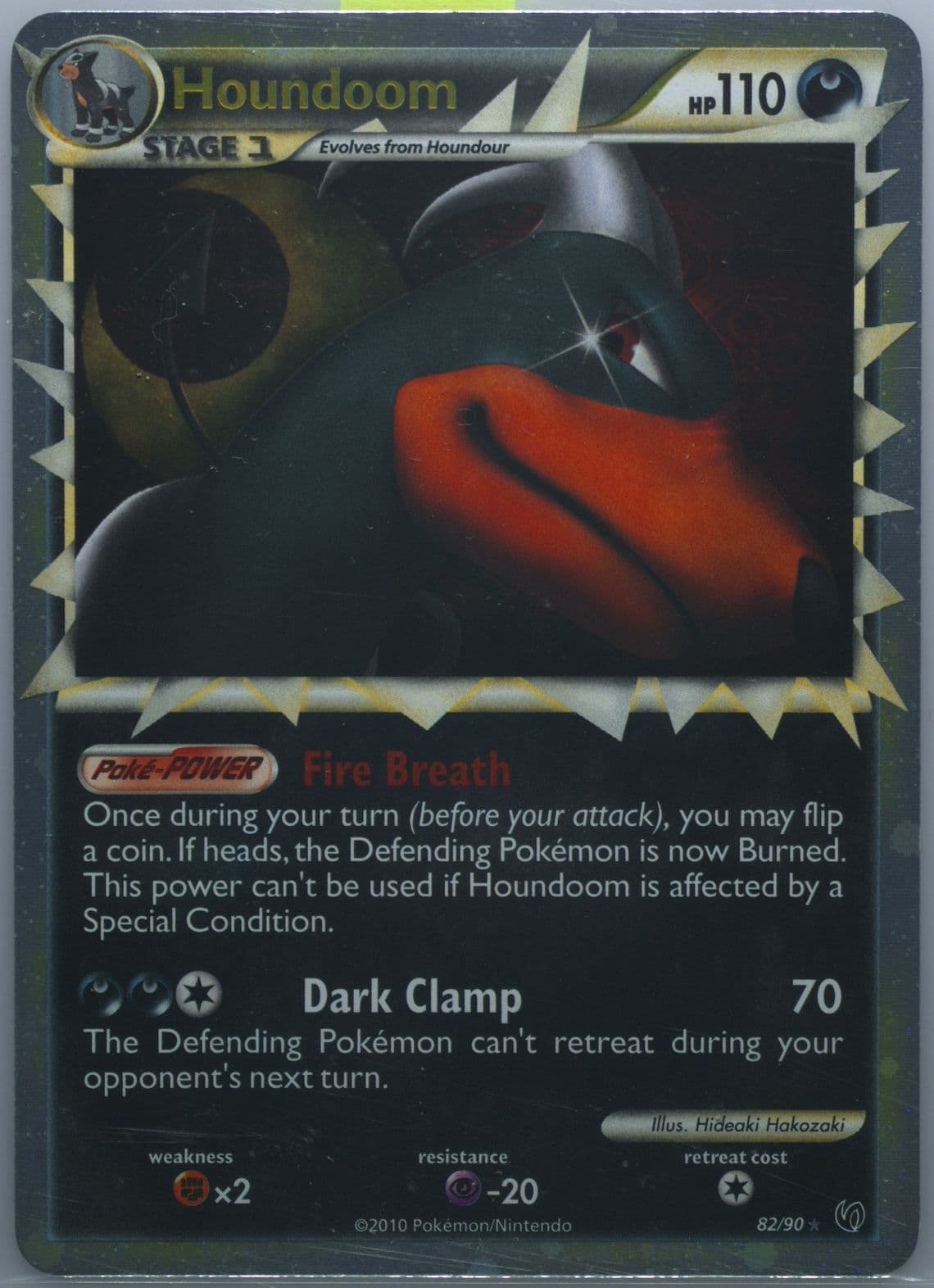 Houndoom-Holo (82) 2010 Pokemon Heartgold & Soulsilver Undaunted