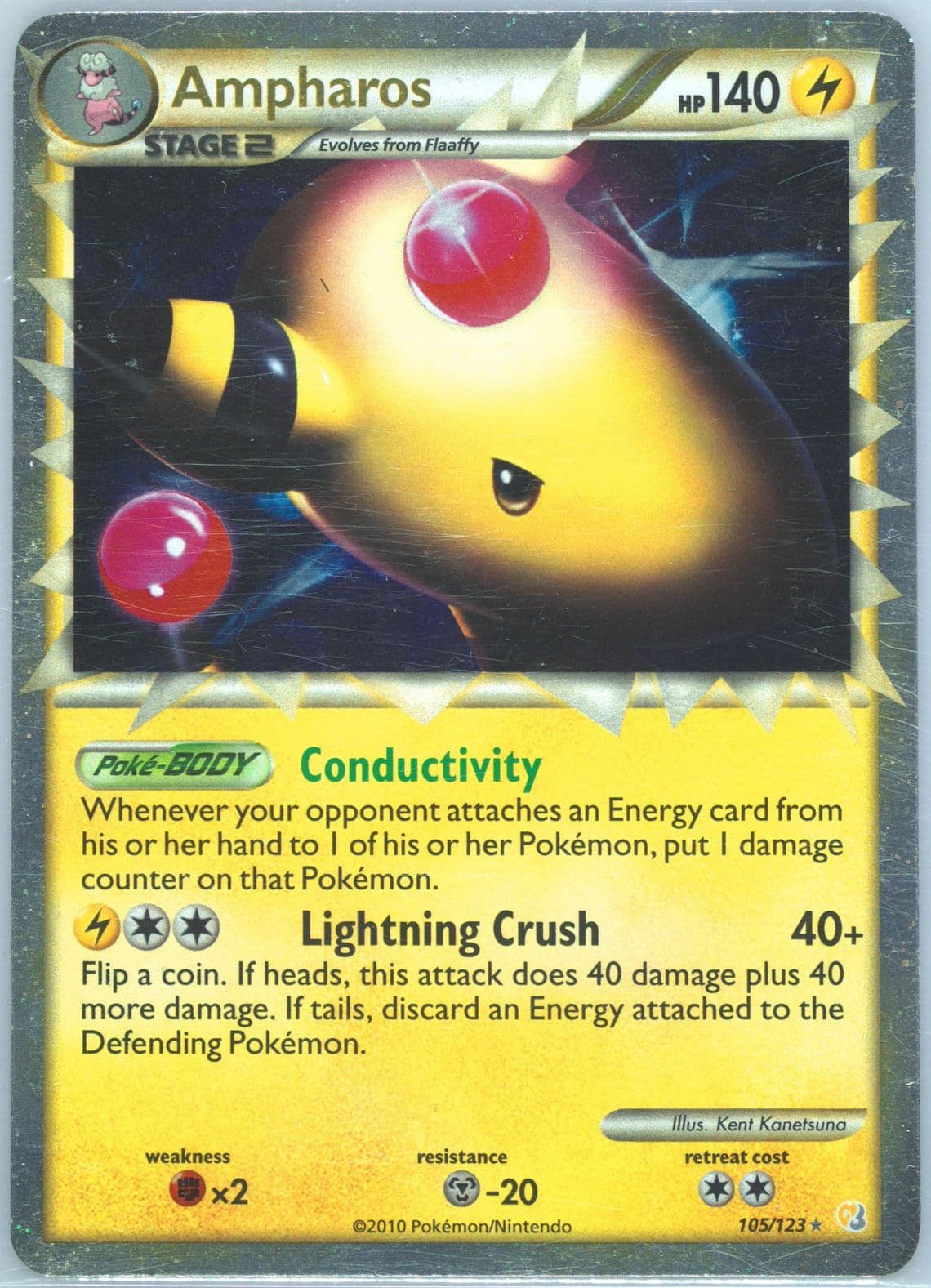 Ampharos-Holo (105) 2010 Pokemon Heartgold & Soulsilver