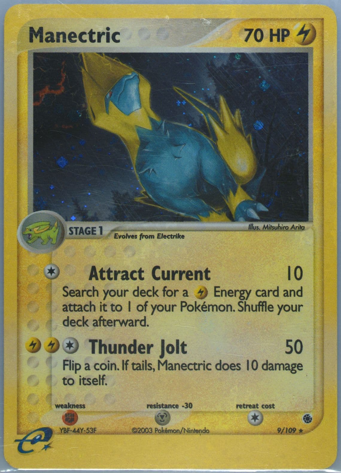 Manectric-Holo (9) 2003 Pokemon EX Ruby & Sapphire
