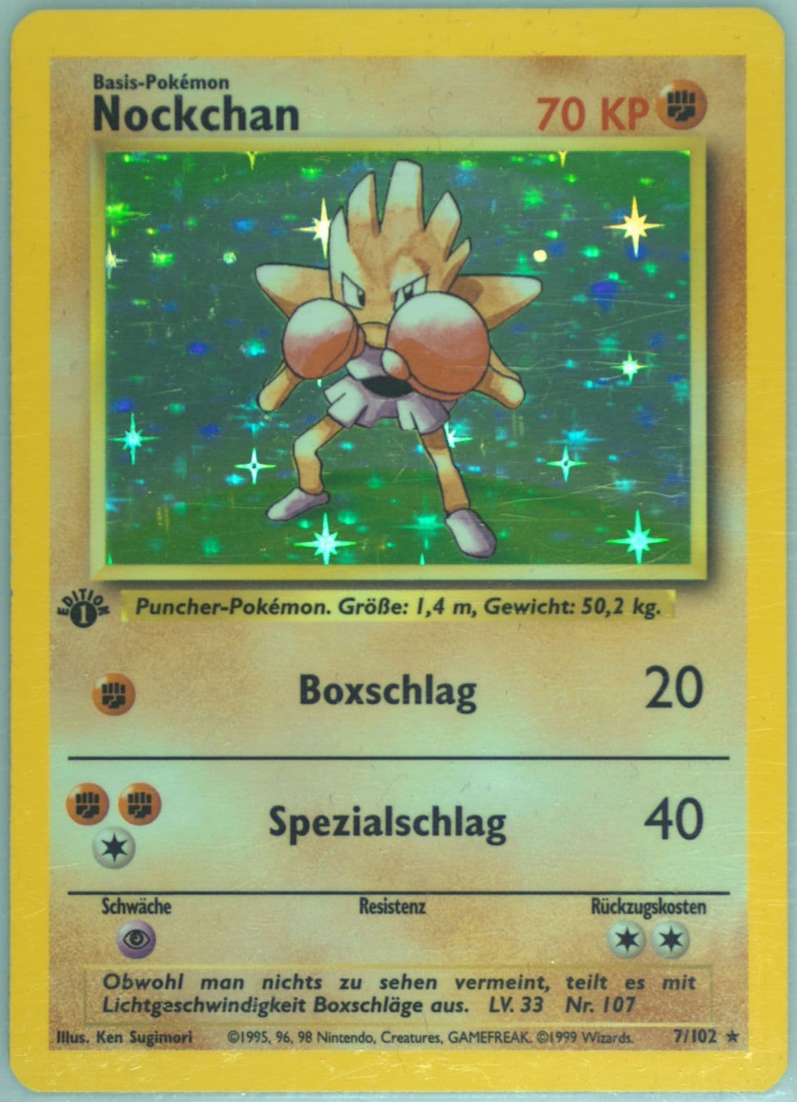 Nockchan-Holo 1st Edition (7) 1999 Pokemon German