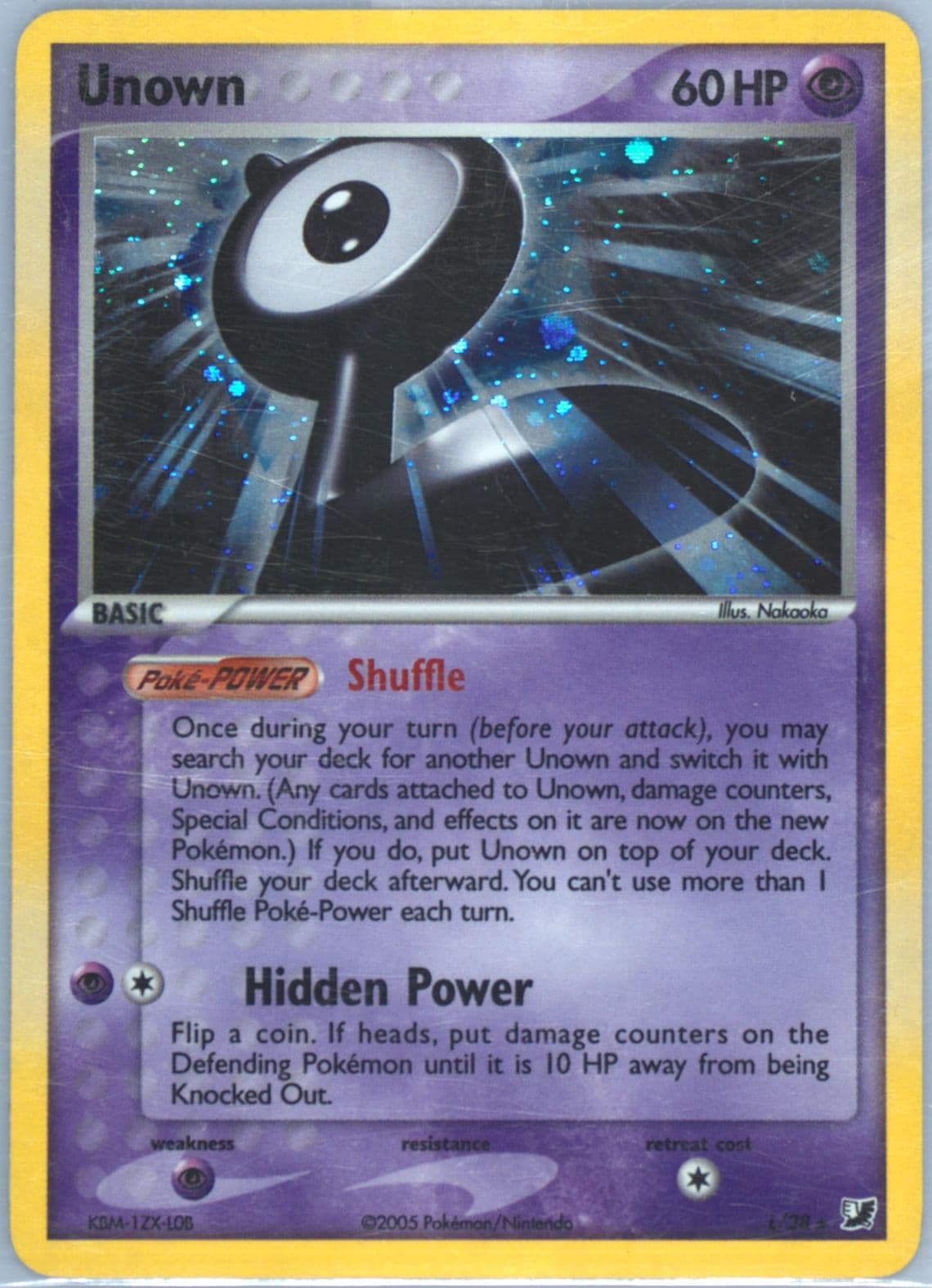 Unown-Holo (L/28) 2005 Pokemon EX Unseen Forces