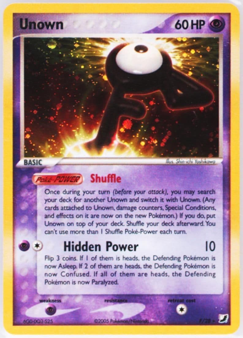 Unown-Holo (F/28) 2005 Pokemon EX Unseen Forces