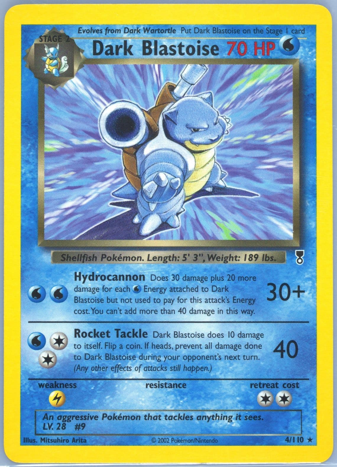 Dark Blastoise (4) 2002 Pokemon Legendary Collection