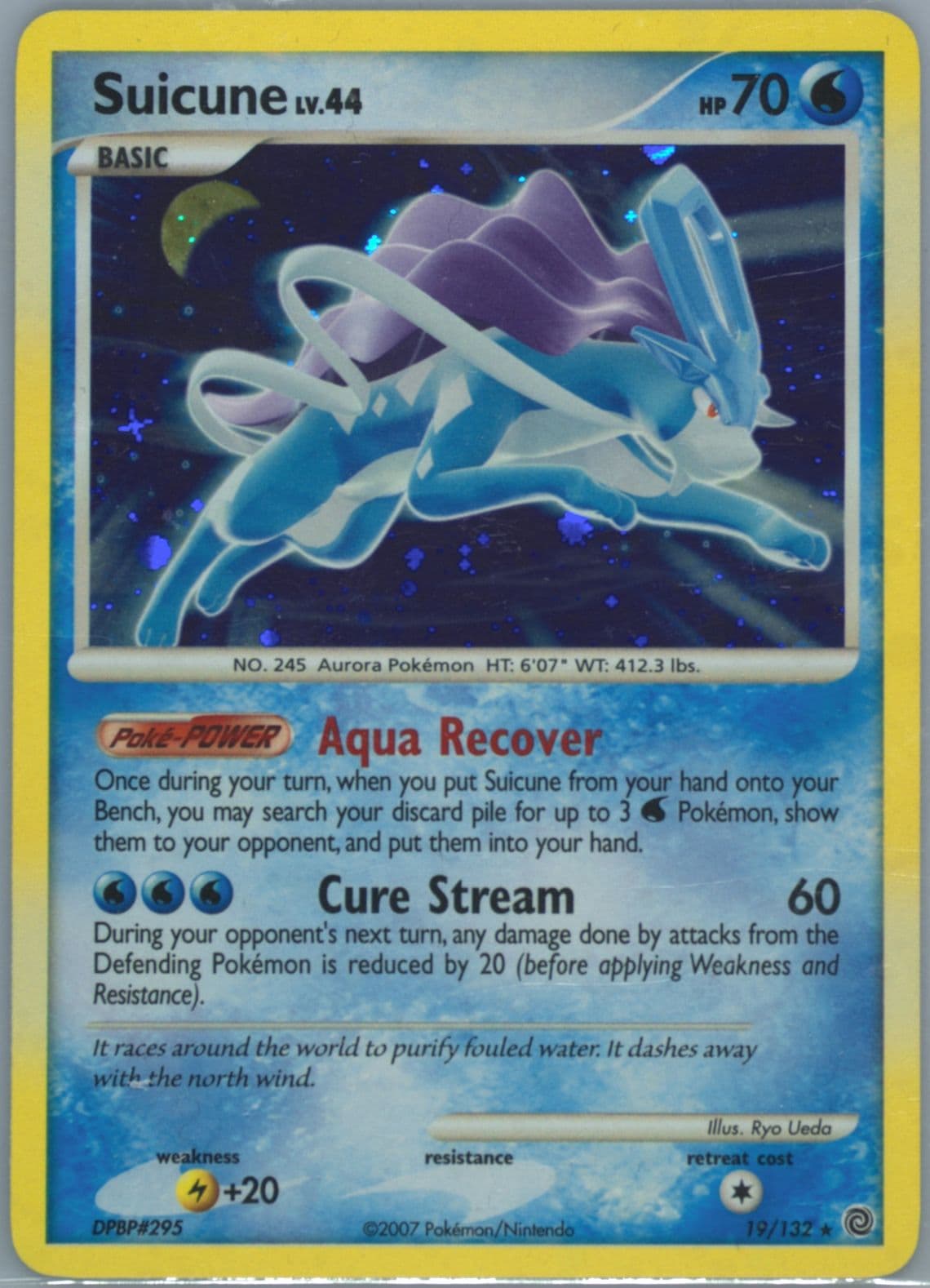 Suicune-Holo (19) 2007 Pokemon Diamond & Pearl Secret Wonders