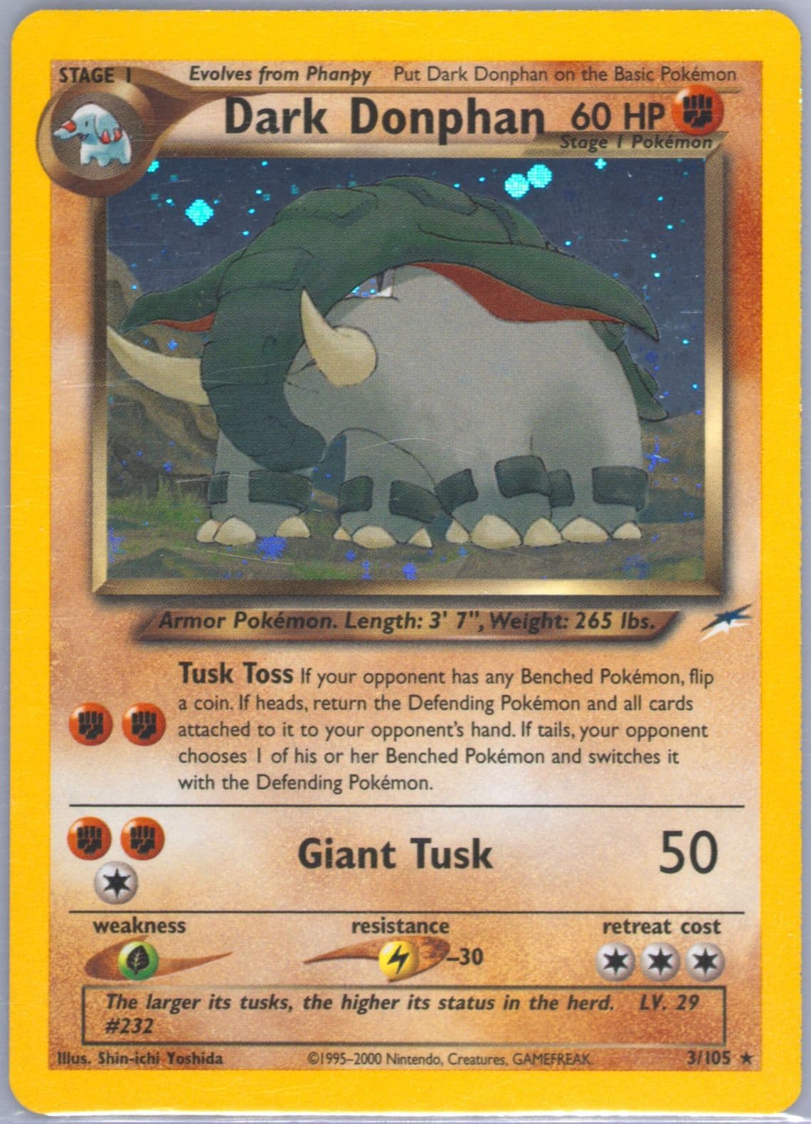 Dark Donphan-Holo (3) 2002 Pokemon Neo Destiny
