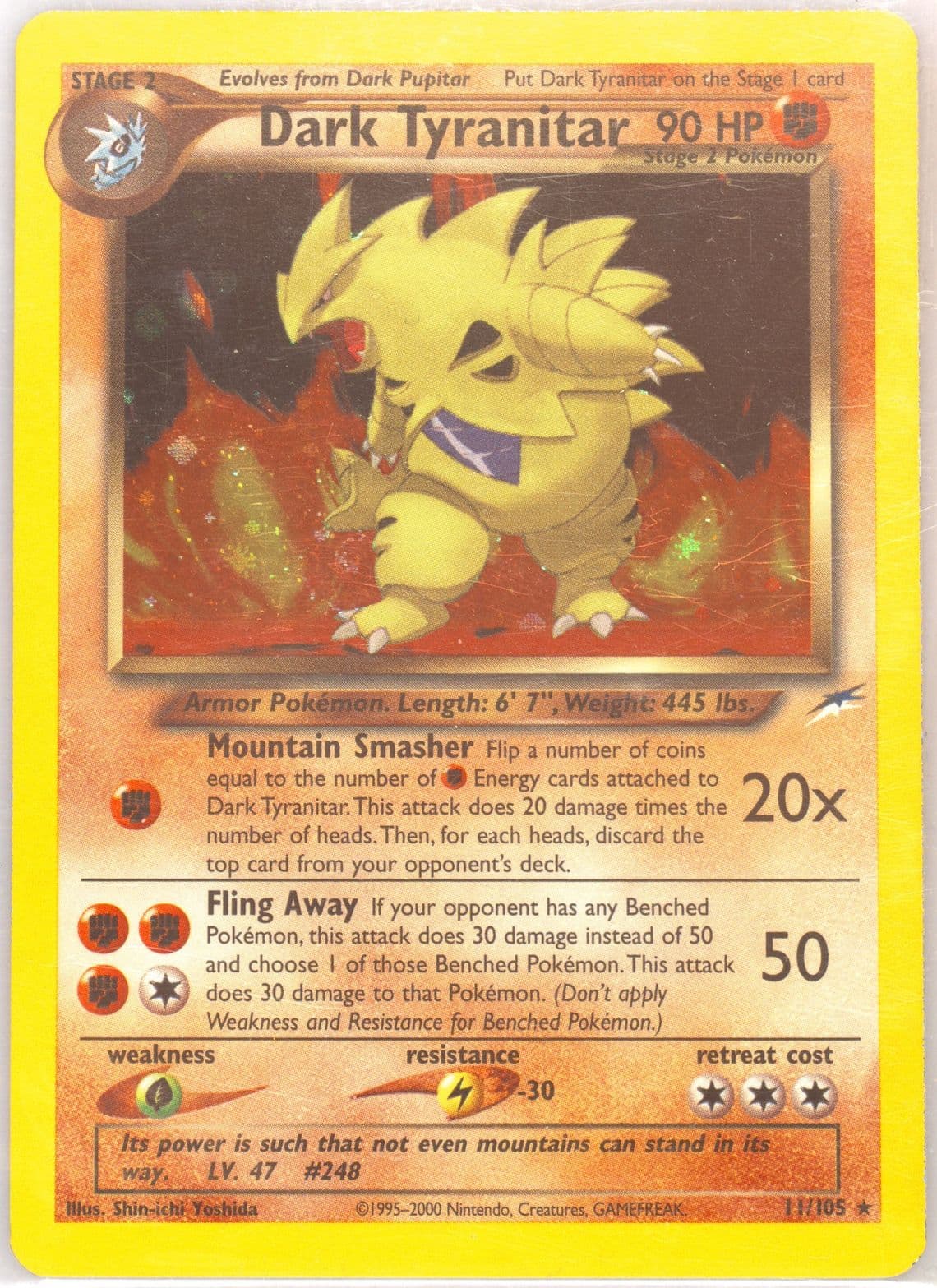 Dark Tyranitar-Holo (11) 2002 Pokemon Neo Destiny