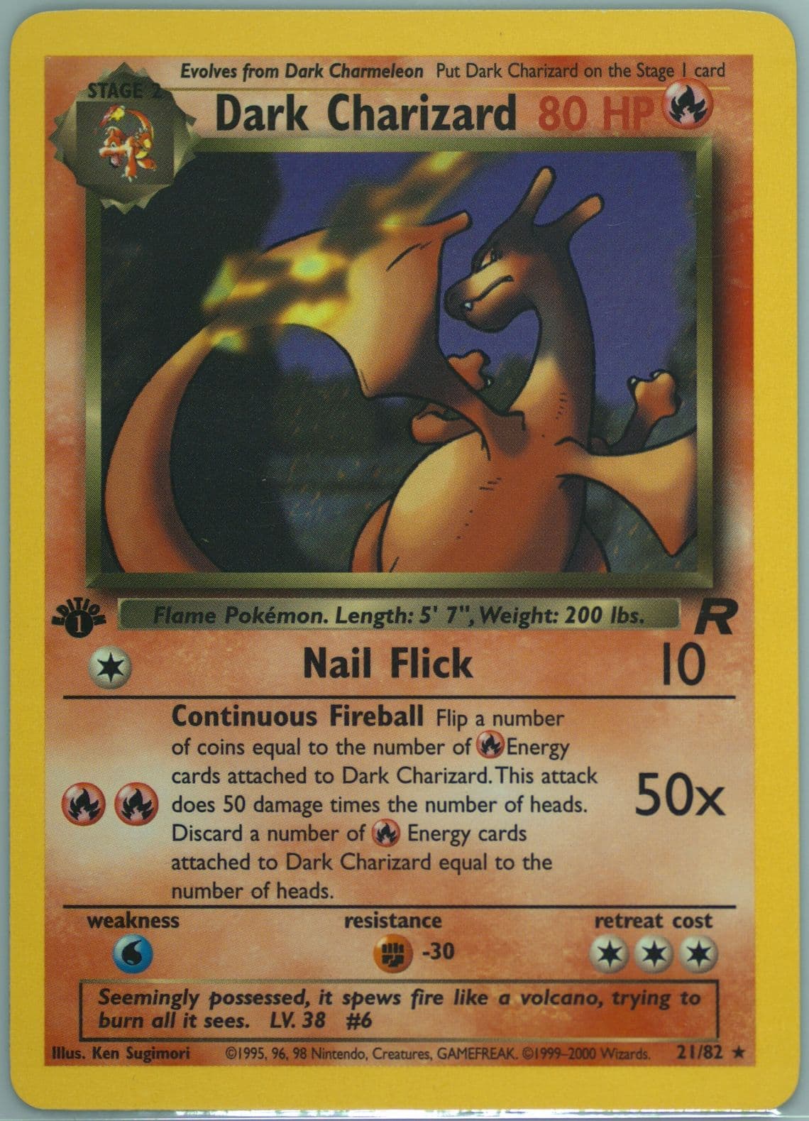 Dark Charizard 1st Edition (21) 2000 Pokemon Rocket