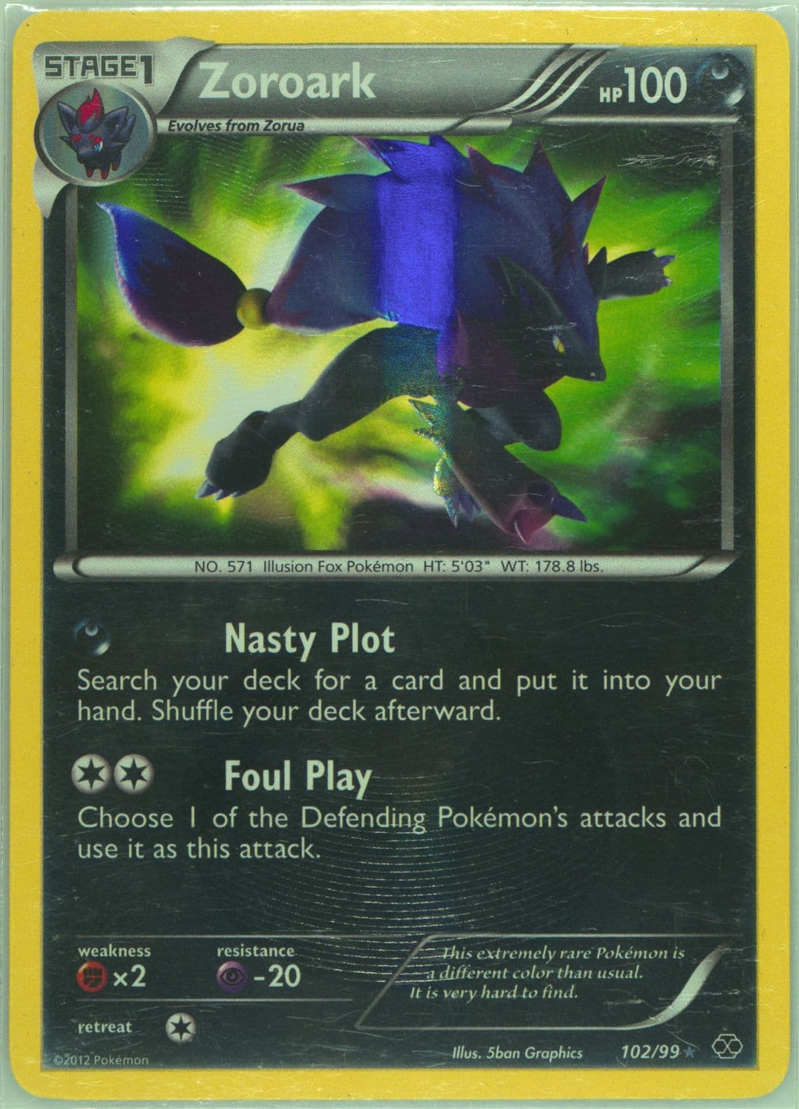 Zoroark-Holo (102) 2012 Pokemon Black & White Next Destinies