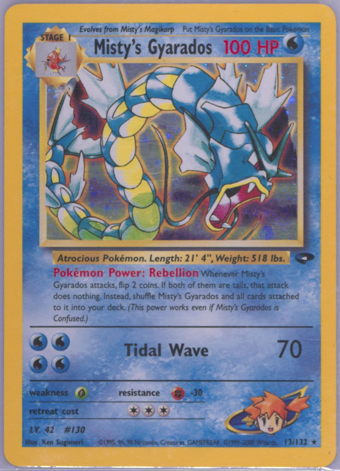 Misty's Gyarados Holo (13) 2000 Pokemon Gym Challenge