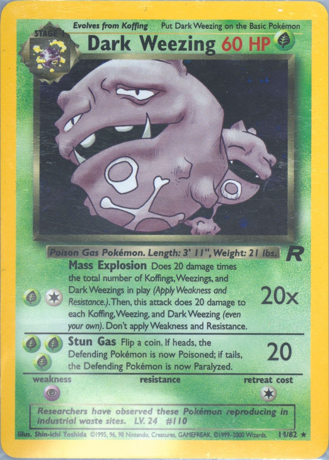 Dark Weezing-Holo (14) 2000 Pokemon Rocket