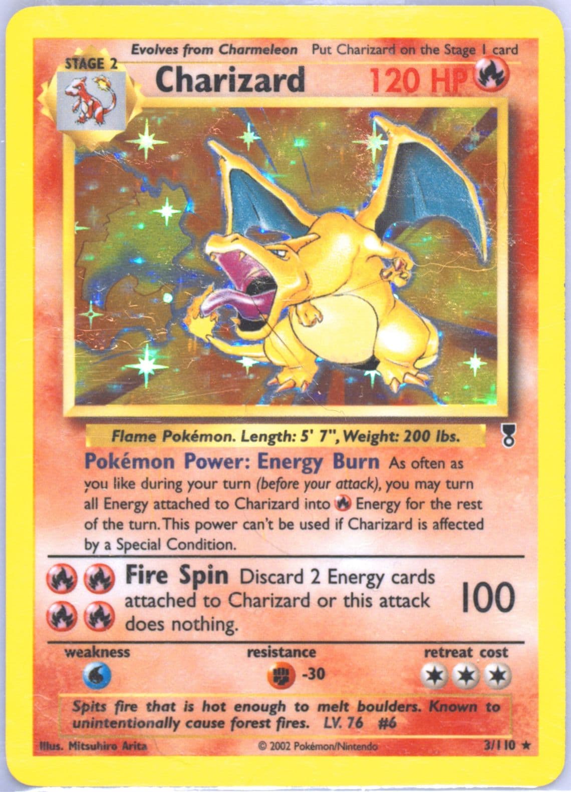 Charizard-Holo (3) 2002 Pokemon Legendary Collection