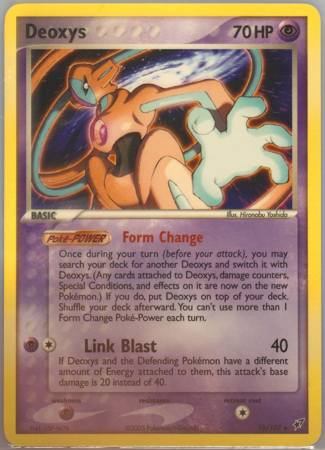 Deoxys (16) 2005 Pokemon EX Deoxys