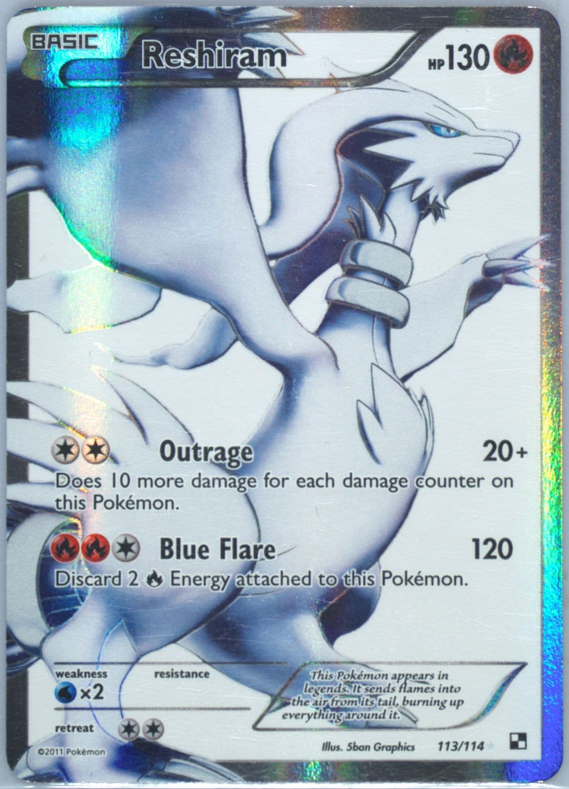 Full Art/Reshiram (113) 2011 Pokemon Black & White
