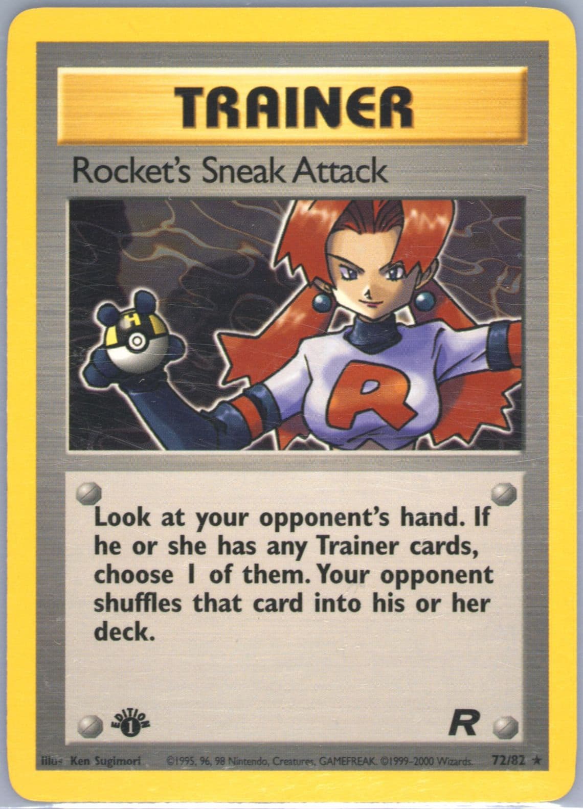 Rocket's Sneak Attack 1st Edition (72) 2000 Pokemon Rocket