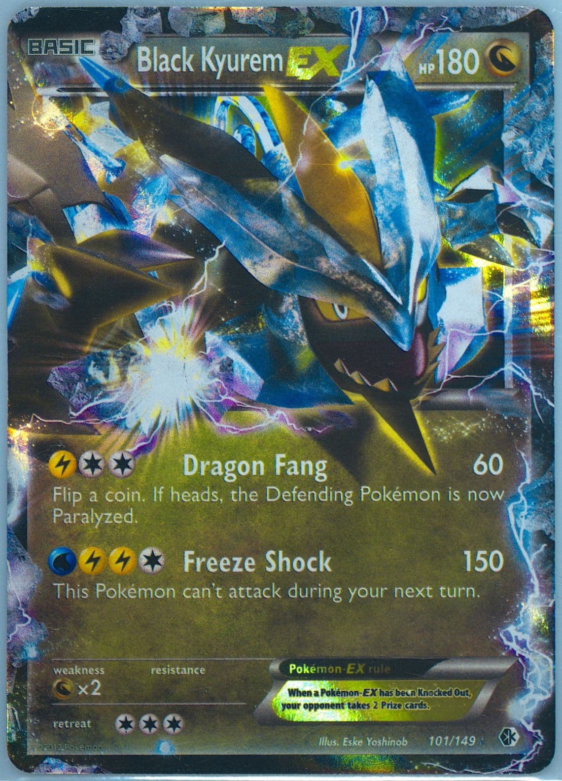 Black Kyurem EX (101) 2012 Pokemon Black & White Boundaries Crossed