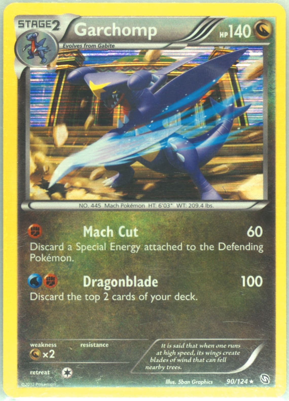 Garchomp-Holo (90) 2012 Pokemon Black & White Dragons Exalted